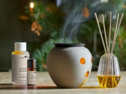 Aromalampe aus Steinzeug 2tlg, H 11 cm, ø 12,5 cm