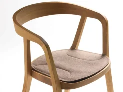 Asensio Stuhlauflage, inkl. Gitterstoppmatte, 100% SSW - Filz Haselnuss