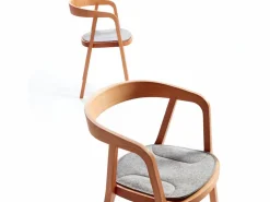 Asensio Stuhlauflage, inkl. Gitterstoppmatte, 100% SSW - Filz Kiesel