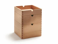 Aufbewahrungsbox Vaso, B 28 x T 28 x H 6,4 cm, Buche