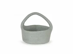 Aufbewahrungskorb aus Filz klein, blau, ø 17 cm H 8 cm, 100 % Schurwolle (Schaf)