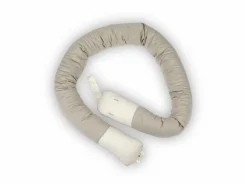 Baby- & Kinderschlafschlange, Jesper sand/natur, 10 x 200 cm, Bezug: 100 % Baumwolle, Füllung: 100 % Naturlatex, GOTS, VEGAN