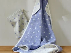 Baby-Waschhandschuh Pünktchen, himmelblau, 17 x 24 cm, 100 % Baumwolle, GOTS