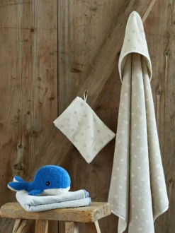 Baby-Waschhandschuh Pünktchen, natur, 17 x 24 cm, 100 % Baumwolle, GOTS