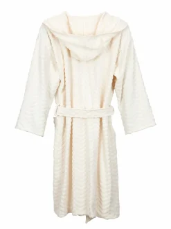 Bademantel Damen, raute natur, XS/S, 100 % Baumwolle, GOTS