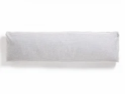 Überzug für großes Stützkissen HENRY, blau, 30 x 120 x 8 cm, 60 % Baumwolle/40 % Leinen