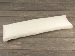 Überzug für großes Stützkissen, BW-Satin, natur, 30 x 120 x 8 cm, GOTS