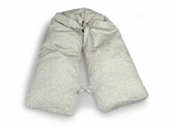 Überzug für Still- und Seitenschläferkissen, Julie blaugrau, 37 x 180 cm, 100 % Baumwolle, GOTS