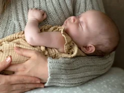 Überzug für Stillkissen Mond, Julie blaugrau, 40 x 60 cm, 100 % Baumwolle, GOTS