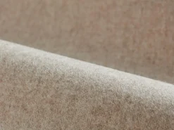 Bett Almeno mit Polsterbetthaupt, 90 x 200 cm, Wollstoff Stavang Sand (66), Buche