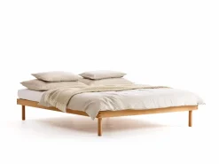 Bett Jukai Pur, ohne Betthaupt, inkl. integriertem Lattenrost, 160 x 200 cm, Buche