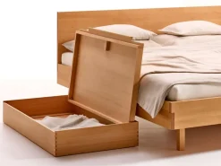 Bett Tesoro, ohne Betthaupt, 180 x 200 cm, Buche