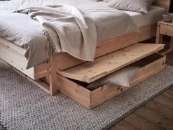 Bettkasten Hanno, B 120 x T 69,2 x H 18,6 cm, Buche