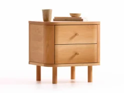 Bettkästchen Tonda, B45,2 x T 44,3 x H 45 cm, 2 Laden, Buche