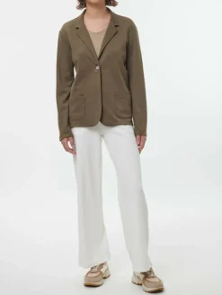 Blazer aus Bio Leinen/Baumwolle, 42 moor, 44, GOTS