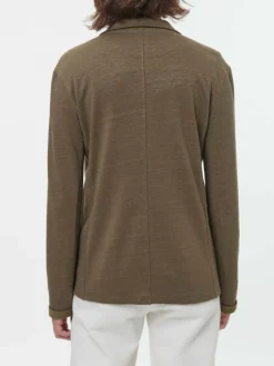 Blazer aus Bio Leinen/Baumwolle, 42 moor, 44, GOTS