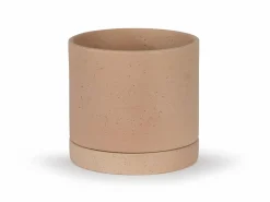 Blumentopf aus Steingut, natur, 17,5 x 16,5 cm