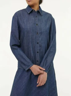 Bluse aus Bio-Baumwolle, 36 dark denim, 38, GOTS