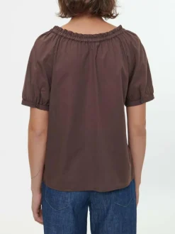 Bluse aus Bio-Baumwolle, 95 kakao, S, GOTS