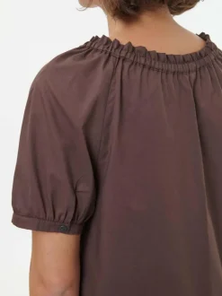 Bluse aus Bio-Baumwolle, 95 kakao, S, GOTS