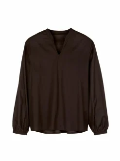 Bluse aus Bio-Baumwolle, 95 kakao, 38, GOTS