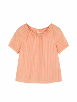 Bluse aus Bio-Baumwolle, 25 peach, S, GOTS