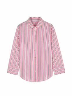 Bluse aus Bio-Baumwolle, 41 rose/multistreif, 38, GOTS