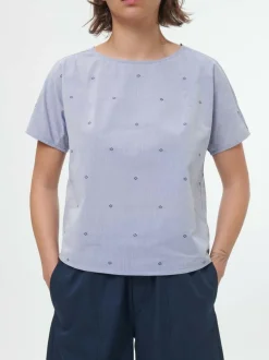 Bluse aus Bio-Baumwolle, 88 vintage-tupfen, 38, GOTS