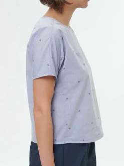 Bluse aus Bio-Baumwolle, 88 vintage-tupfen, 38, GOTS