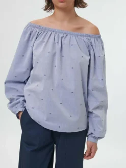 Bluse aus Bio-Baumwolle, 88 vintage-tupfen, 38, GOTS