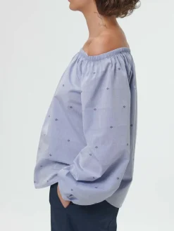 Bluse aus Bio-Baumwolle, 88 vintage-tupfen, 38, GOTS