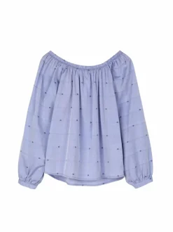 Bluse aus Bio-Baumwolle, 88 vintage-tupfen, 38, GOTS