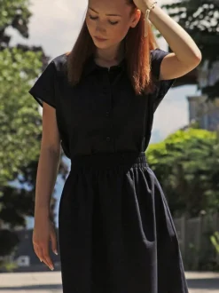 Bluse aus Bio-Baumwolle und Leinen, 12 offwhite, 38, GOTS