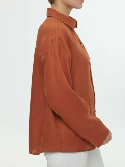 Bluse aus Bio-Leinen, 77 kastanie, 38, GOTS