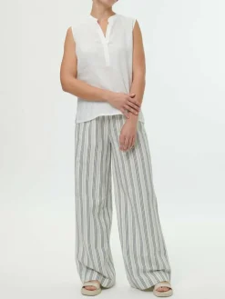 Bluse aus Bio-Leinen, 11 weiß, 38, GOTS