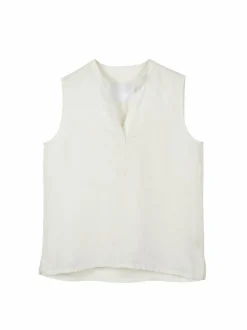 Bluse aus Bio-Leinen, 11 weiß, 38, GOTS