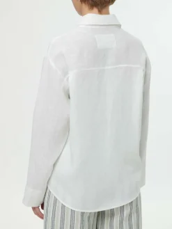 Bluse aus Bio-Leinen, 11 weiß, 38, GOTS