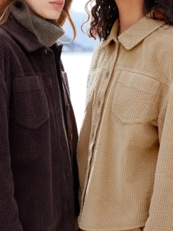 Blusenjacke Cord aus Bio-Baumwolle, 95 kakao, 38, GOTS