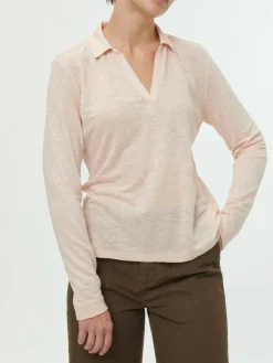 Blusenshirt aus Bio Leinen, 26 pfirsich pastell, 38, GOTS