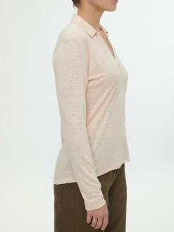 Blusenshirt aus Bio Leinen, 26 pfirsich pastell, 38, GOTS