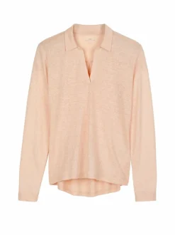 Blusenshirt aus Bio Leinen, 26 pfirsich pastell, 38, GOTS