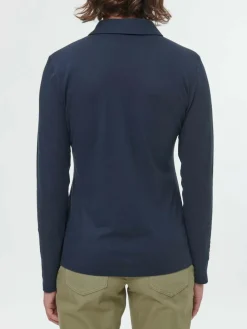 Blusenshirt Langarm aus Bio Baumwolle, 38 navy, 38, GOTS