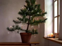 Christbaumkerzen aus Bienenwachs, 12 x 1,3 cm, 26 Stk. Natur