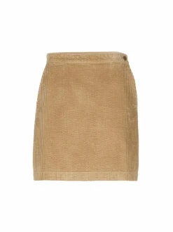 Cordrock aus Bio-Baumwolle, 18 weizen, 38, GOTS