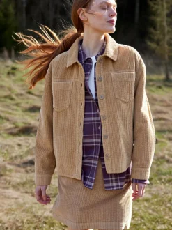 Cordrock aus Bio-Baumwolle, 18 weizen, 38, GOTS