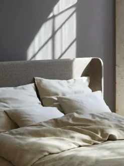 Deckenüberzug CHARLOTTE, natur, 140 x 200 cm, 100 % Leinen, GOTS