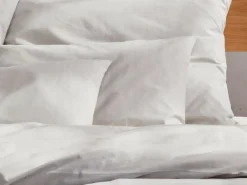 Deckenüberzug FABIA Pur, stein, 140 x 200 cm, 100 % Baumwolle, Chambray, GOTS