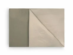 Deckenüberzug ILVA, oliv/salbei, 140 x 200 cm, 100 % Baumwolle, Flanell, GOTS