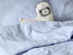 Deckenüberzug MAXI, himmelblau, 80 x 80 cm, 100 % Baumwolle, Crincle, GOTS, NATURTEXTIL BEST