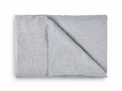 Deckenüberzug ORLANDO, blaugrau, 140 x 200 cm, 60 % Leinen/40 % Baumwolle, Seersucker, GOTS